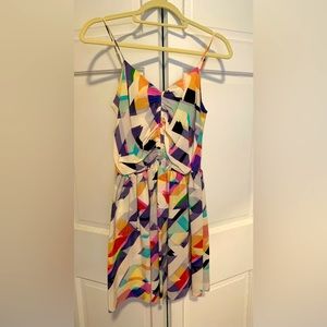 Multicolored Parker print mini dress size large